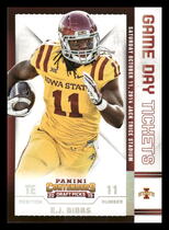 2015 Panini Contenders Draft Picks Game Day Tickets #69 E.J. Bibbs