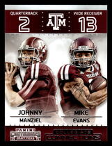 2015 Panini Contenders Draft Picks Collegiate Connections #21 Mike Evans|Johnny Manziel