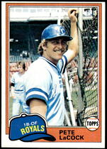 1981 Topps Base Set #9 Pete LaCock