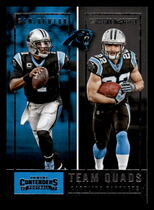 2017 Panini Contenders Team Quads #TQ-9 Cam Newton|Christian Mccaffrey|Kelvin Benjamin|Luke Kuechly