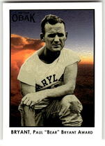2011 TRISTAR Obak #28 Paul Bear Bryant