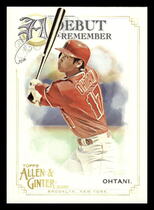 2020 Topps Allen & Ginter A Debut to Remember #DTR-20 Shohei Ohtani