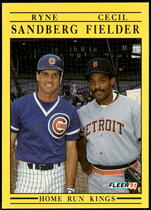 1991 Fleer Base Set #709 Cecil Fielder|Ryne Sandberg