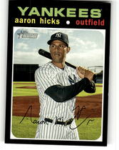 2020 Topps Heritage #489 Aaron Hicks