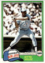 1981 Topps Base Set #351 Otto Velez