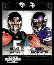 2014 Panini Contenders Round Numbers #17 Blake Bortles|Teddy Bridgewater