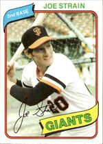 1980 Topps Base Set #538 Joe Strain