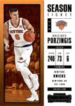 2017 Panini Contenders #14 Kristaps Porzingis
