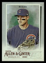 2020 Topps Allen & Ginter Silver Portrait #86 Anthony Rizzo