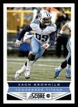 2013 Score Base Set #213 Zach Brown