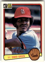 1983 Donruss Base Set #166 David Green