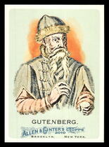 2010 Topps Allen & Ginter #129 Johannes Gutenberg