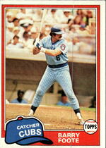 1981 Topps Base Set #492 Barry Foote