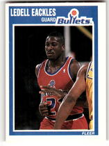 1989 Fleer Base Set #158 Ledell Eackles