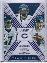2015 Panini Clear Vision Team Vision Blue #5 Alshon Jeffery|Jay Cutler|Matt Forte