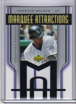 2005 Upper Deck Marquee Attractions Jersey #MA-PW Preston Wilson