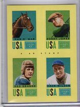 2014 Panini Golden Age Star Stamps #8 Bobby Jones|Hack Wilson|Man O' War|Red Grange