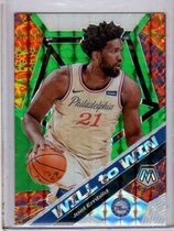 2019 Panini Mosaic Will to Win Green #17 Joel Embiid