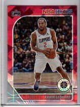 2019 Panini NBA Hoops Premium Stock Prizm Cracked Ice Red #177 Kawhi Leonard