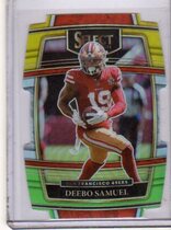 2021 Panini Select Green & Yellow Die-Cut Prizm #31 Deebo Samuel