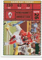 2022 Panini Contenders Game Day Ticket Emerald #16 Patrick Mahomes Ii