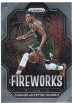 2022 Panini Prizm Fireworks #13 Giannis Antetokounmpo