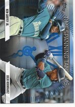 2023 Topps Update Time Spanning Tandems Blue #TS-2 Julio Rodriguez|Ken Griffey Jr.
