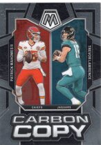 2024 Panini Mosaic Carbon Copy #1 Patrick Mahomes Ii|Trevor Lawrence