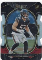 2022 Panini Select Black & Red Die-Cut Prizm #62 Jack Sanborn