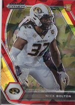2021 Panini Prizm Draft Picks Red Ice Prizm #148 Nick Bolton