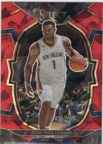 2022 Panini Select Red Cracked Ice Prizm #24 Zion Williamson
