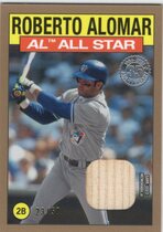2021 Topps 1986 Topps All-Stars Relics Gold #86ASRRAL Roberto Alomar