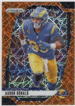 2024 Panini Prizm Orange Lazer Prizm #172 Aaron Donald