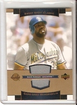 2003 Upper Deck Sweet Spot Classics Game Jersey #SJ-DP0 Dave Parker