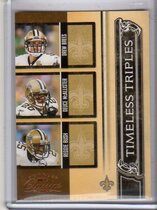 2007 Donruss Classics Timeless Triples Bronze #4 Brees|Bush|Mcallister