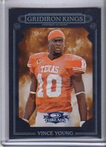 2007 Donruss Threads College Gridiron Kings Framed Blue #1 Vince Young