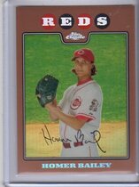 2008 Topps Chrome Copper Refractors #150 Homer Bailey