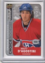 2008 Upper Deck Collectors Choice Silver #208 Matt D'Agostini