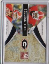 2009 Donruss Elite College Ties Combos Black #5 Knowshon Moreno|Matthew Stafford