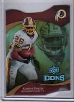 2009 Upper Deck Icons Gold Holofoil Die Cut #14 Clinton Portis