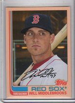 2013 Topps Archives Day Glow (Orange) #81 Will Middlebrooks