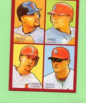 2009 Upper Deck Goudey 4-In-1 #30 Albert Pujols|Rick Ankiel|Troy Glaus|Ryan Ludwick