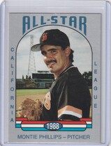 1988 Cal League California League All Stars Cal League #8 Montie Phillips