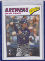 2012 Topps Archives Cloth Stickers #77C-RB Ryan Braun
