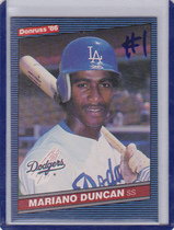 1986 Donruss Base Set #128 Mariano Duncan
