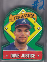 1991 Topps Stand-Ups #21 David Justice