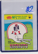 1981 Fleer Team Action Stickers #31 New England Patriot