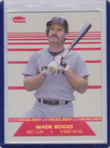 1987 Fleer Headliners #1 Wade Boggs