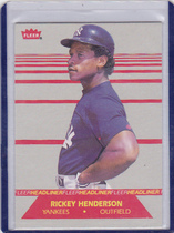 1987 Fleer Headliners #4 Rickey Henderson