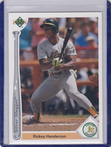 1991 Upper Deck Silver Sluggers #SS3 Rickey Henderson